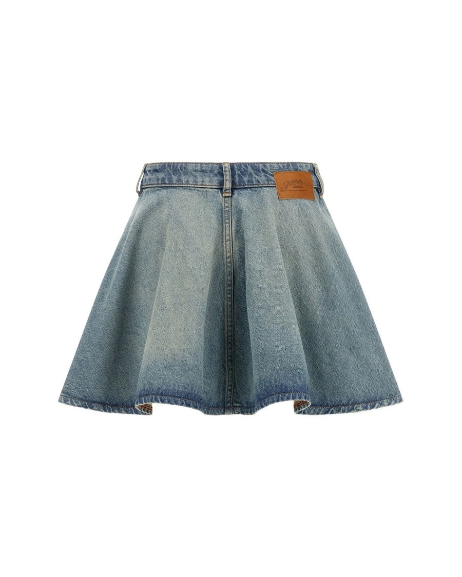 Ganni Mid Blue Vintage Denim Skirt