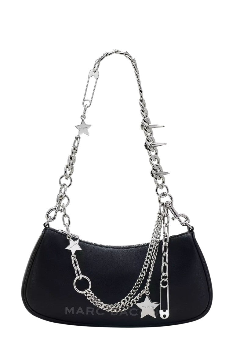 Marc Jacobs Curved Black Shoulder Bag With Adjustable Chain Handle
