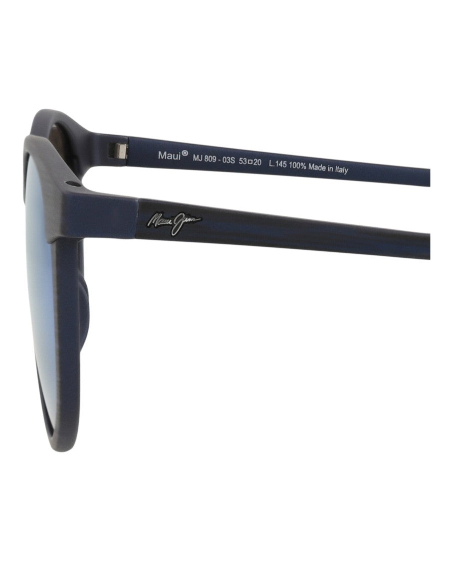 Maui Jim Round-Frame Injected Carbon Sunglasses