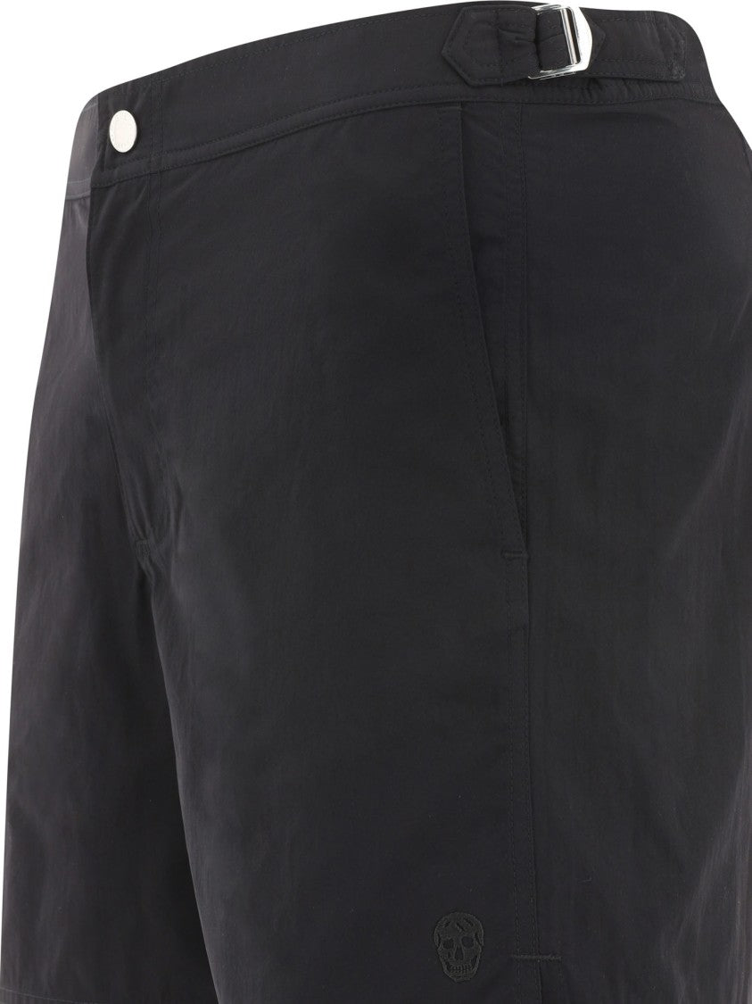 Alexander Mcqueen Tailored Black Swim Shorts