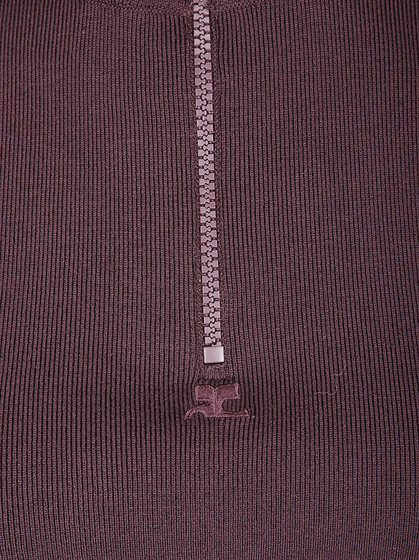 Courrèges Zipped Mockneck Dress