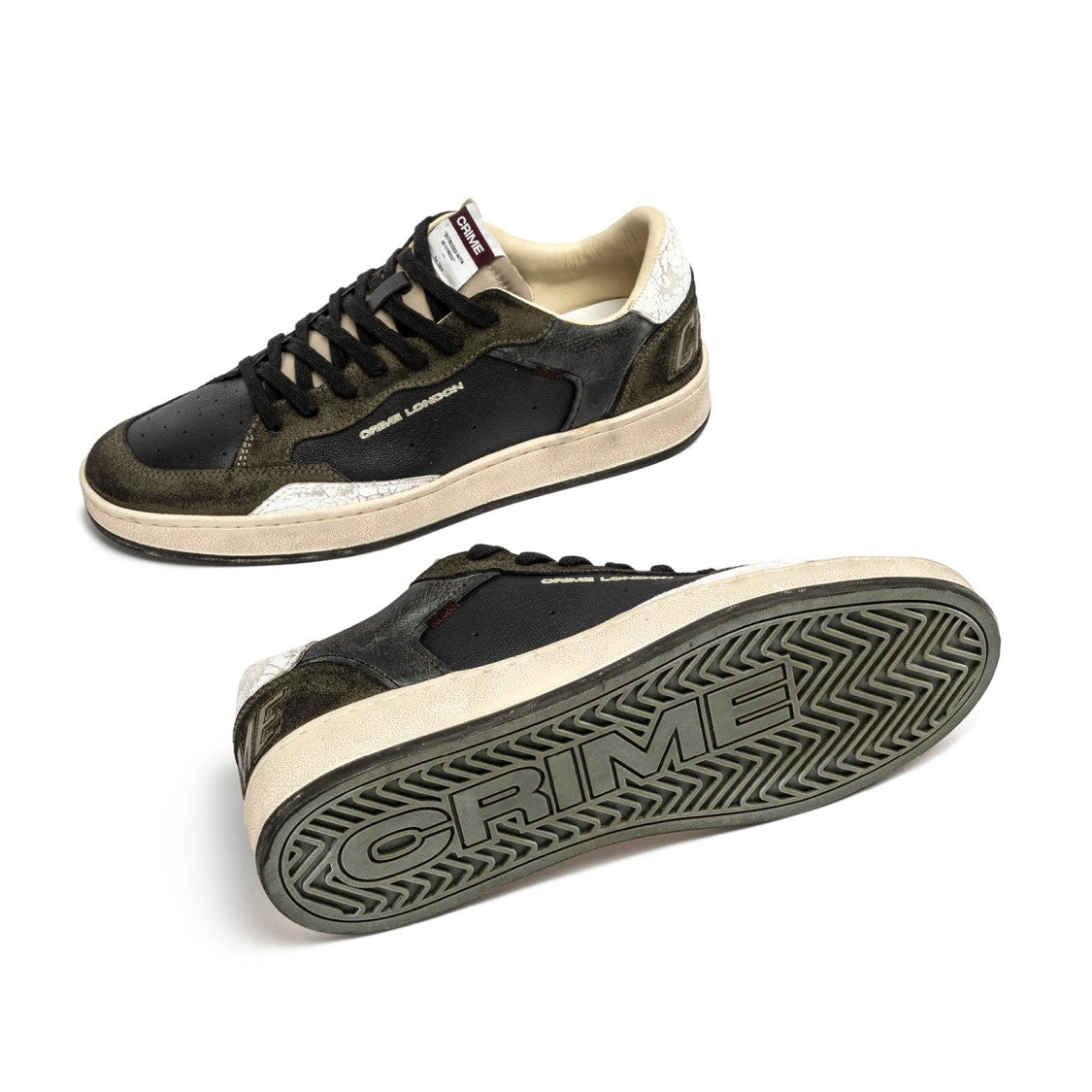 Crime London Chelseask8 Deluxe Sneakers - Black/Dark Green/White