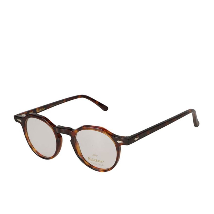 Kador Justin Classic Tortoiseshell Round Frame Eyeglasses With Metallic Accents
