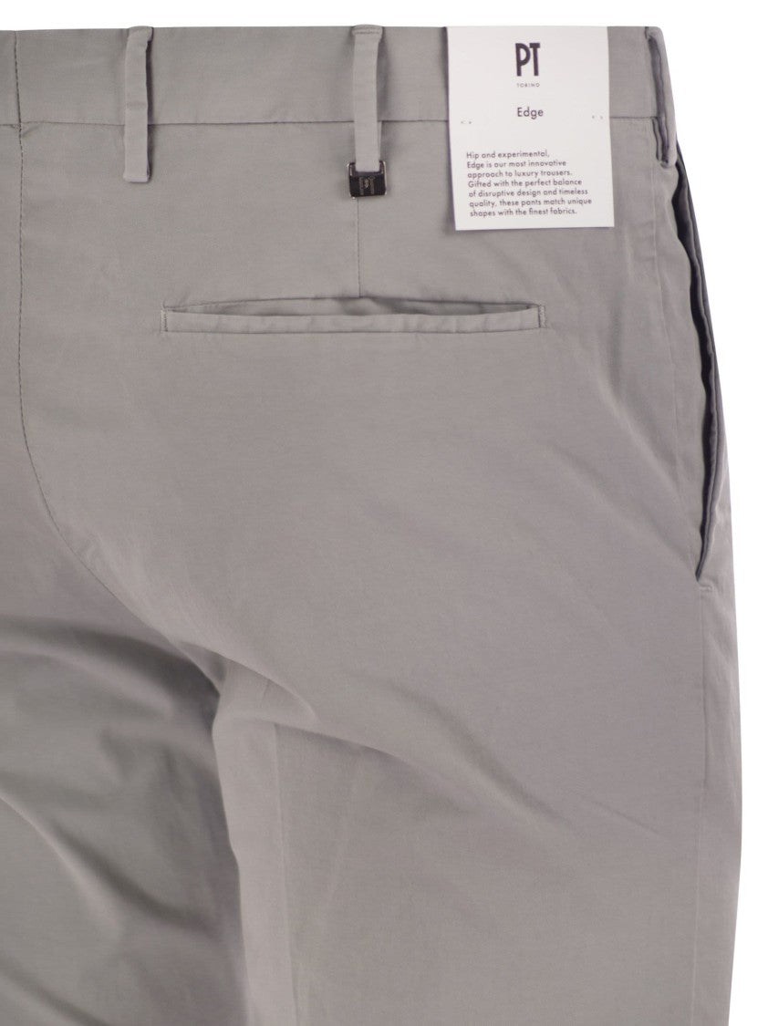 Pt Torino Dieci - Stretch Cotton Trousers