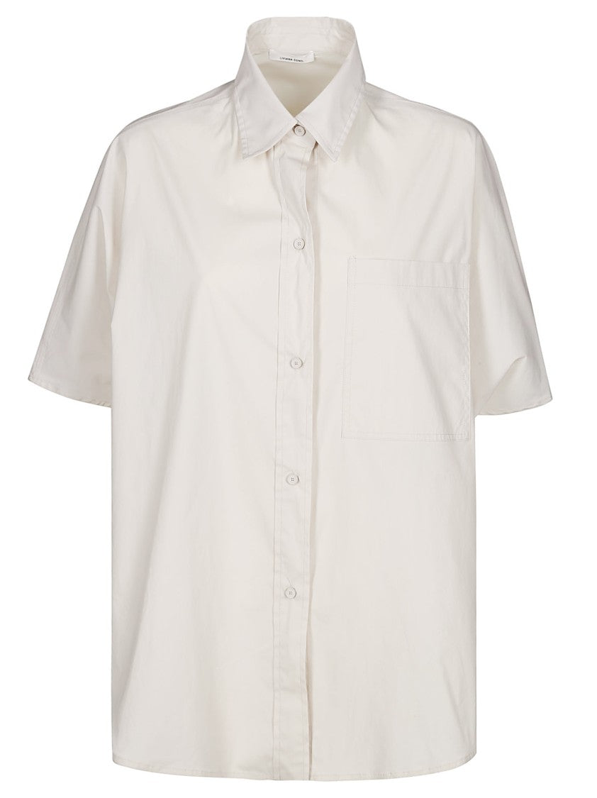 Liviana Conti Relaxed Fit Short Sleeve Shirt With Minimalist Design