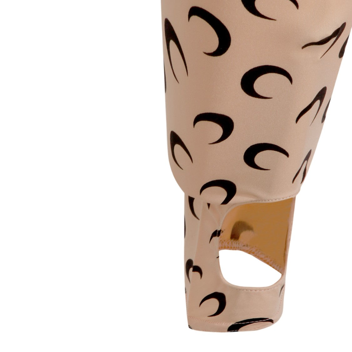 Marine Serre Beige Crescent Moon Stirrup Leggings