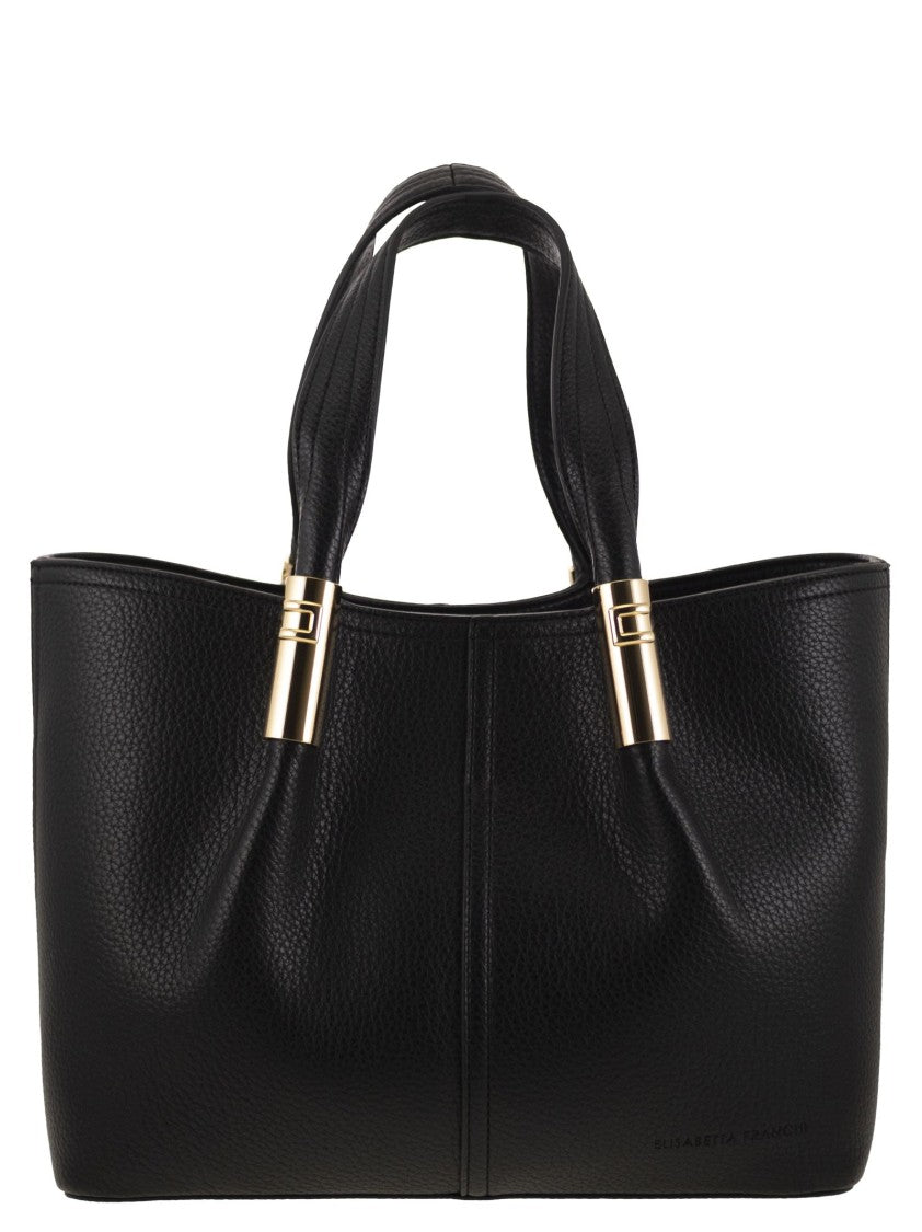 Elisabetta Franchi Medium Tote Bag With Logo Details