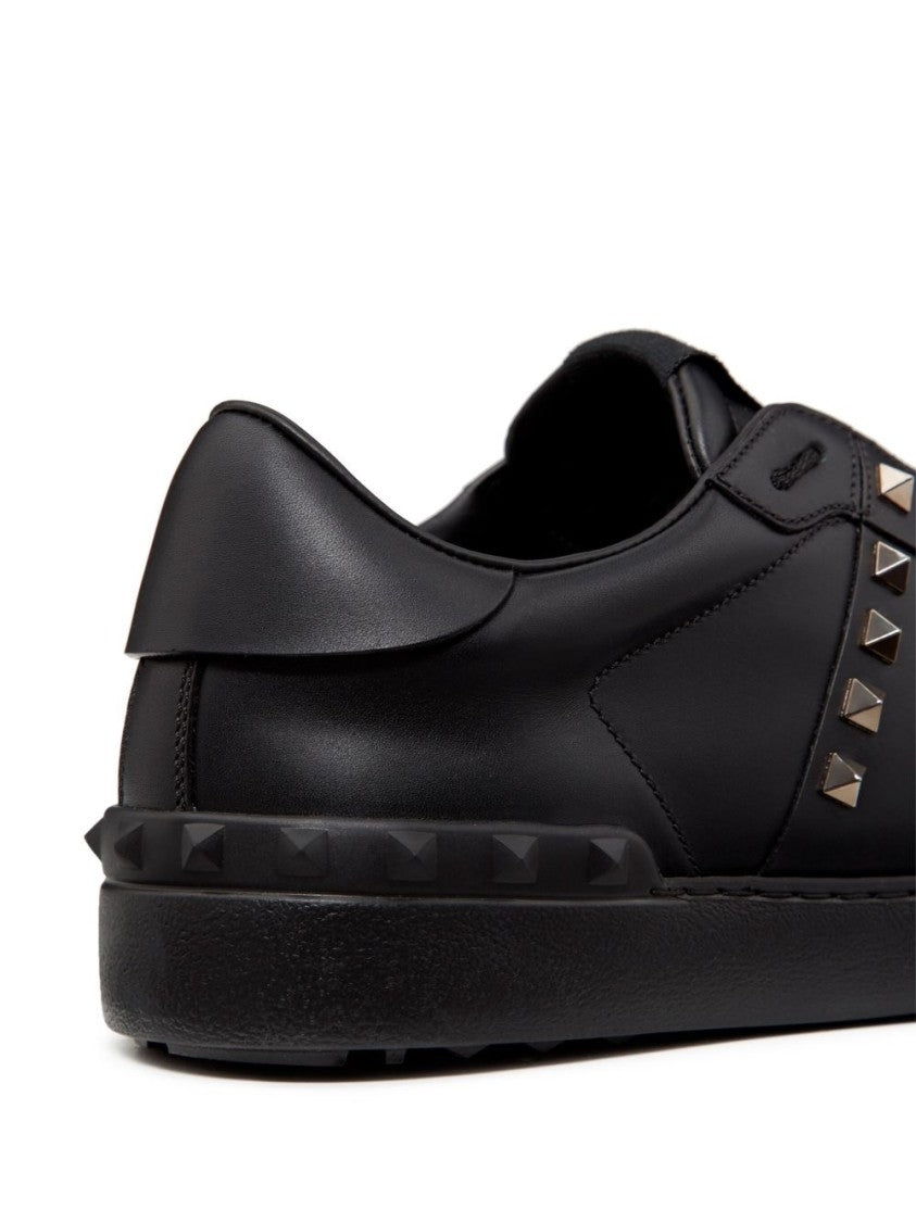 Valentino Garavani Black Leather Flat Shoes