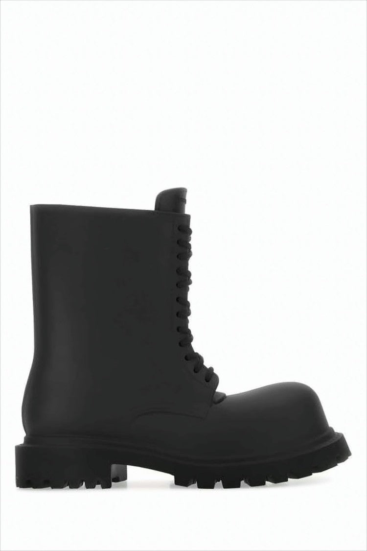 Balenciaga Chunky High Ankle Boots With Textured Sole