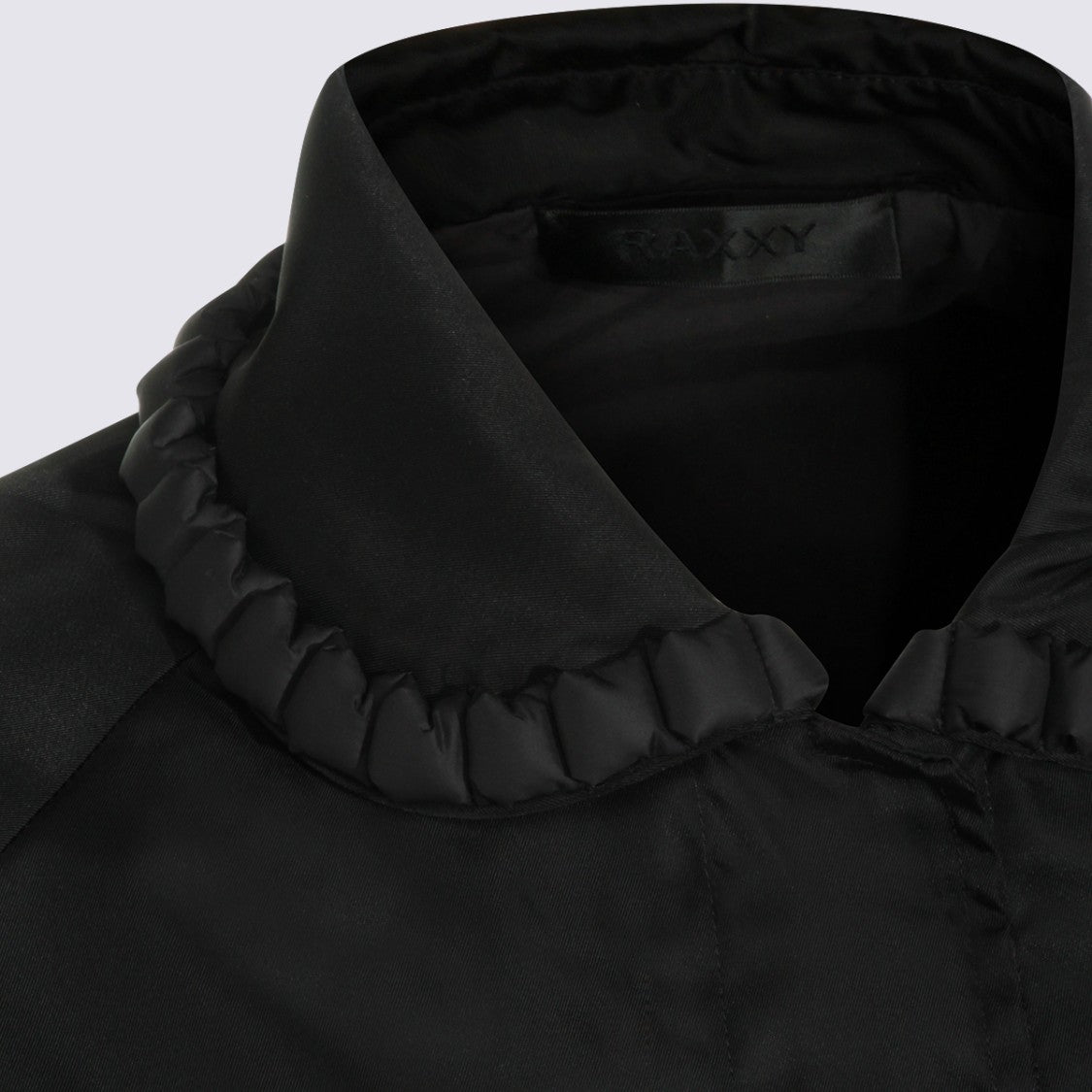 Raxxy Boxy High-Collar Jacket With Padded Trim Detail