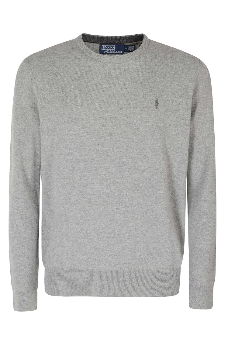 Polo Ralph Lauren Fawn Grey Crewneck Merino Wool Pullover Sweater