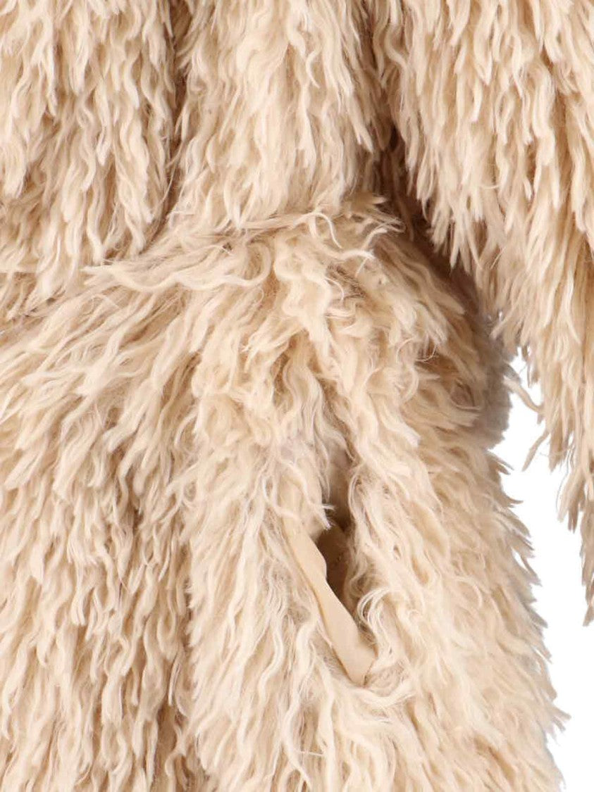 Tagliatore Faux Fur Coat – Beige