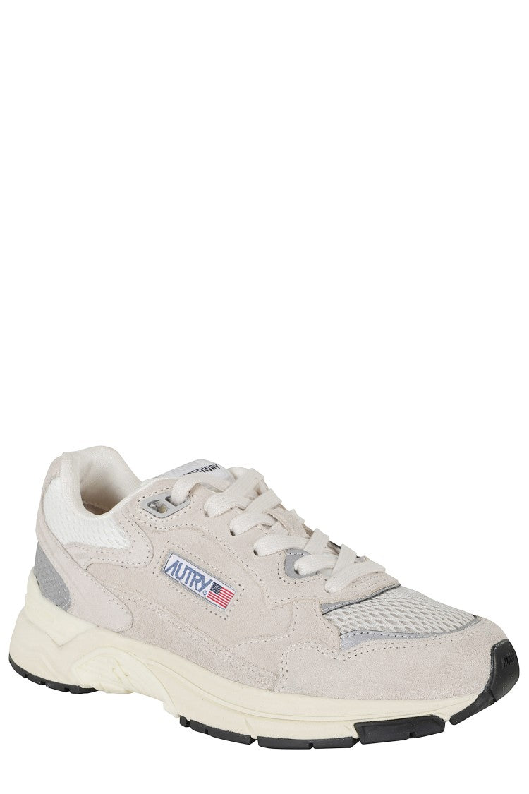 Autry Sand Hyperway Low Mesh Inserts Suede Sneakers