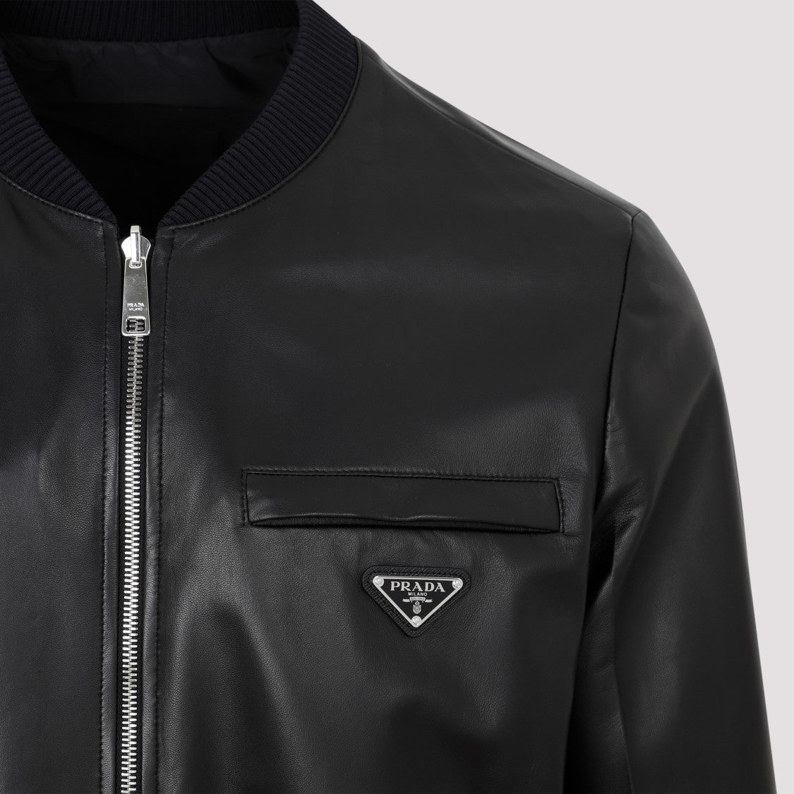 Prada Reversible Leather Bomber Jacket