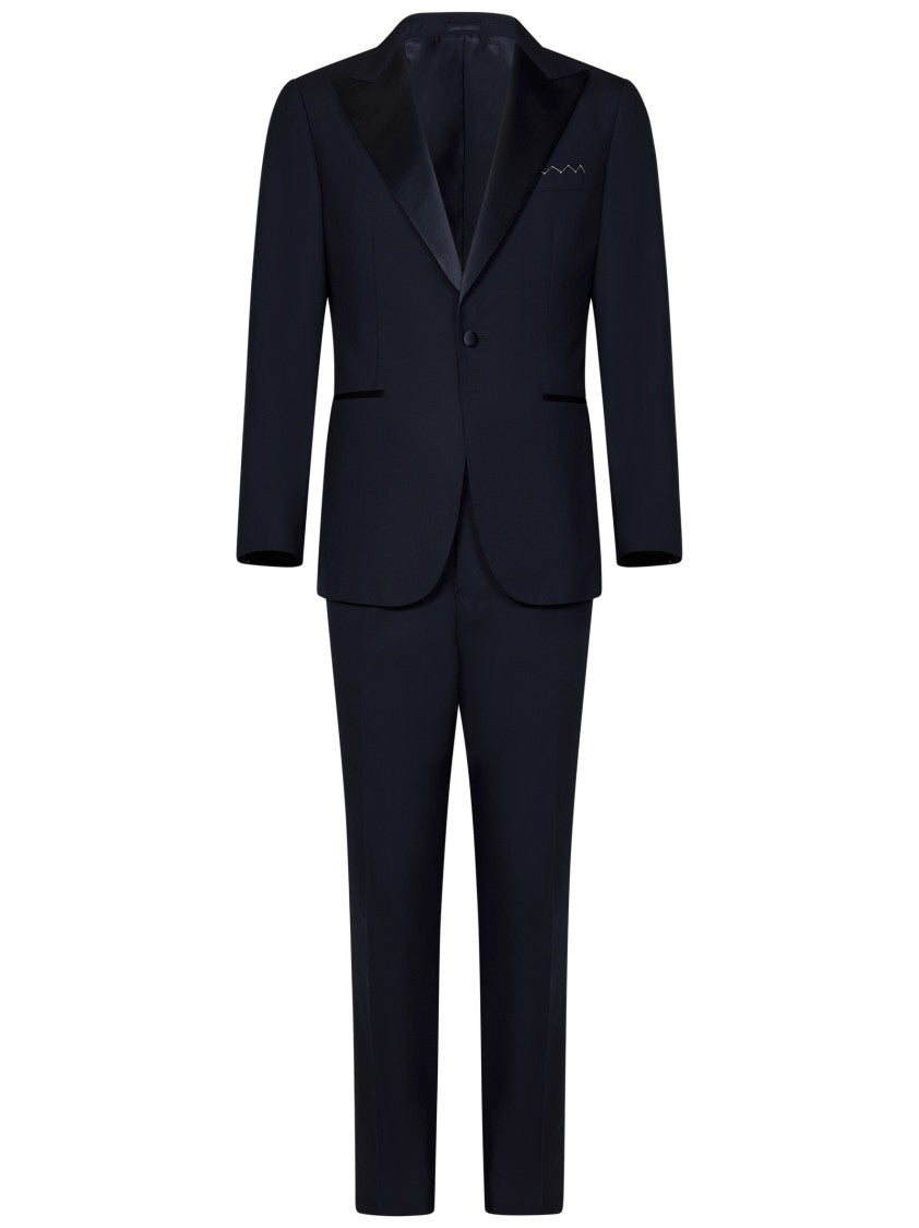 Low Brand Canvased Navy-Colored Tuxedo Suit
