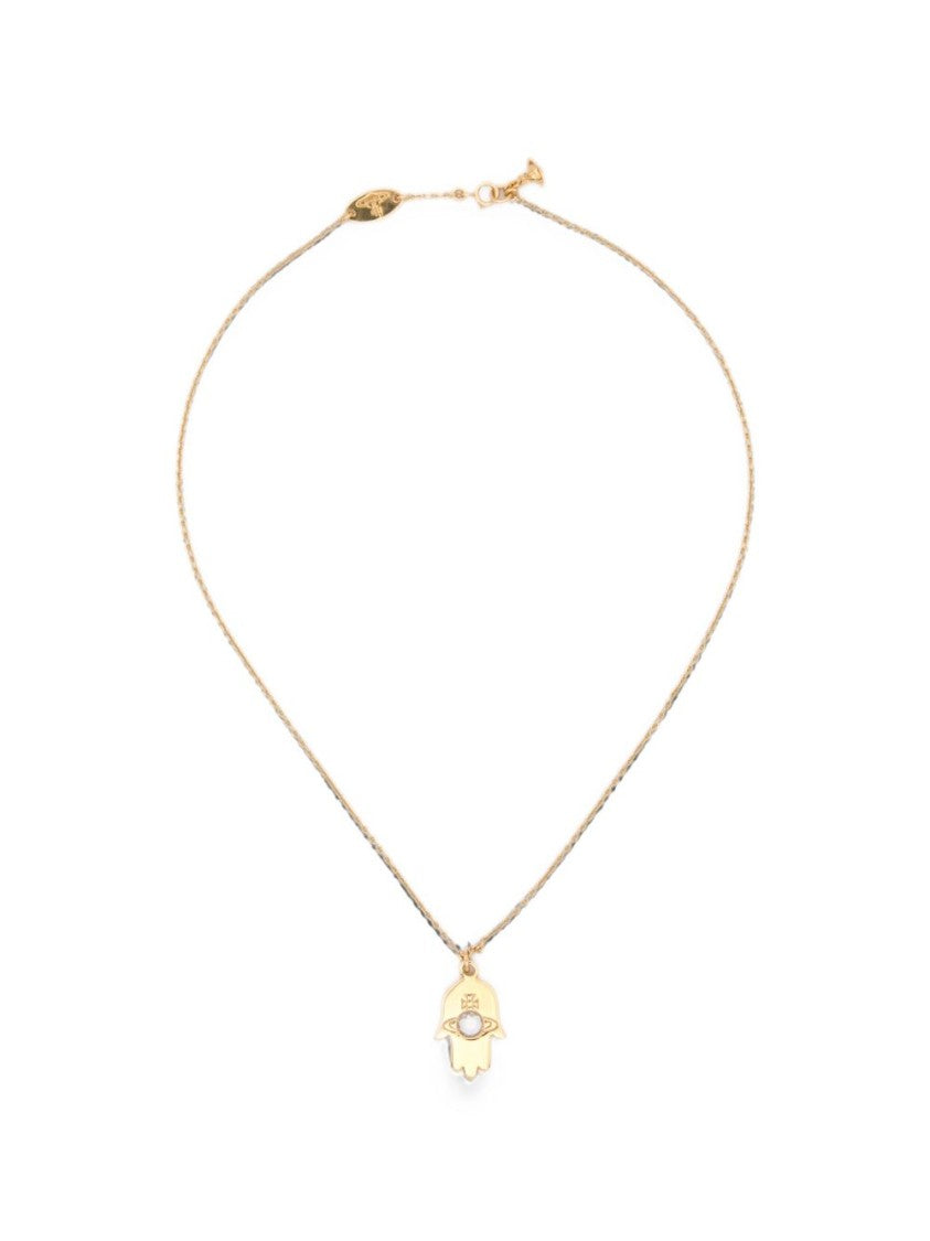 Vivienne Westwood Gold Stylized Hand Pendant Necklace
