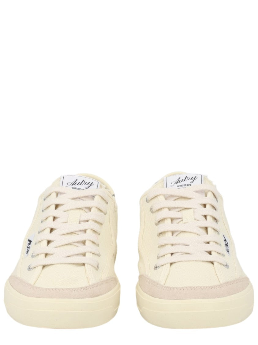 Autry White Windscape Low Canvas Sneakers