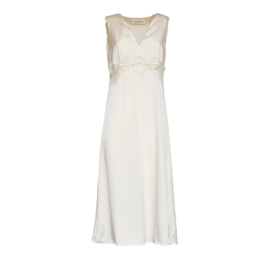 Parosh Paky Lace Detail V-Neck Maxi Dress