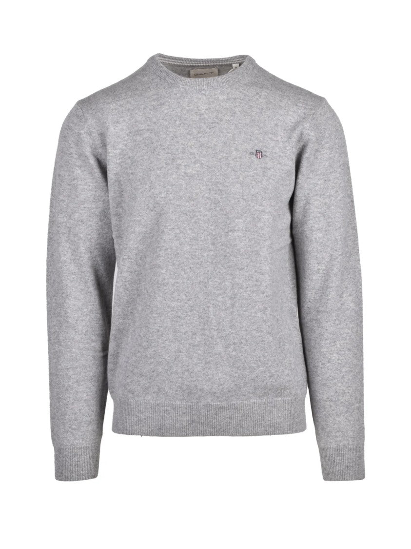 Gant Textured Knit Wool Crewneck Pullover