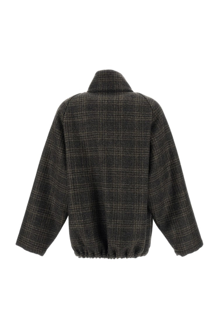 Barena Multicolor Plaid Wool-Blend Oversized Eolo Coat