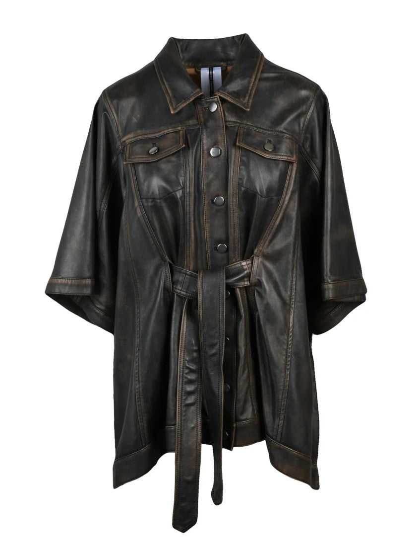 Sword 6.6.44 Oversized Leather Cape