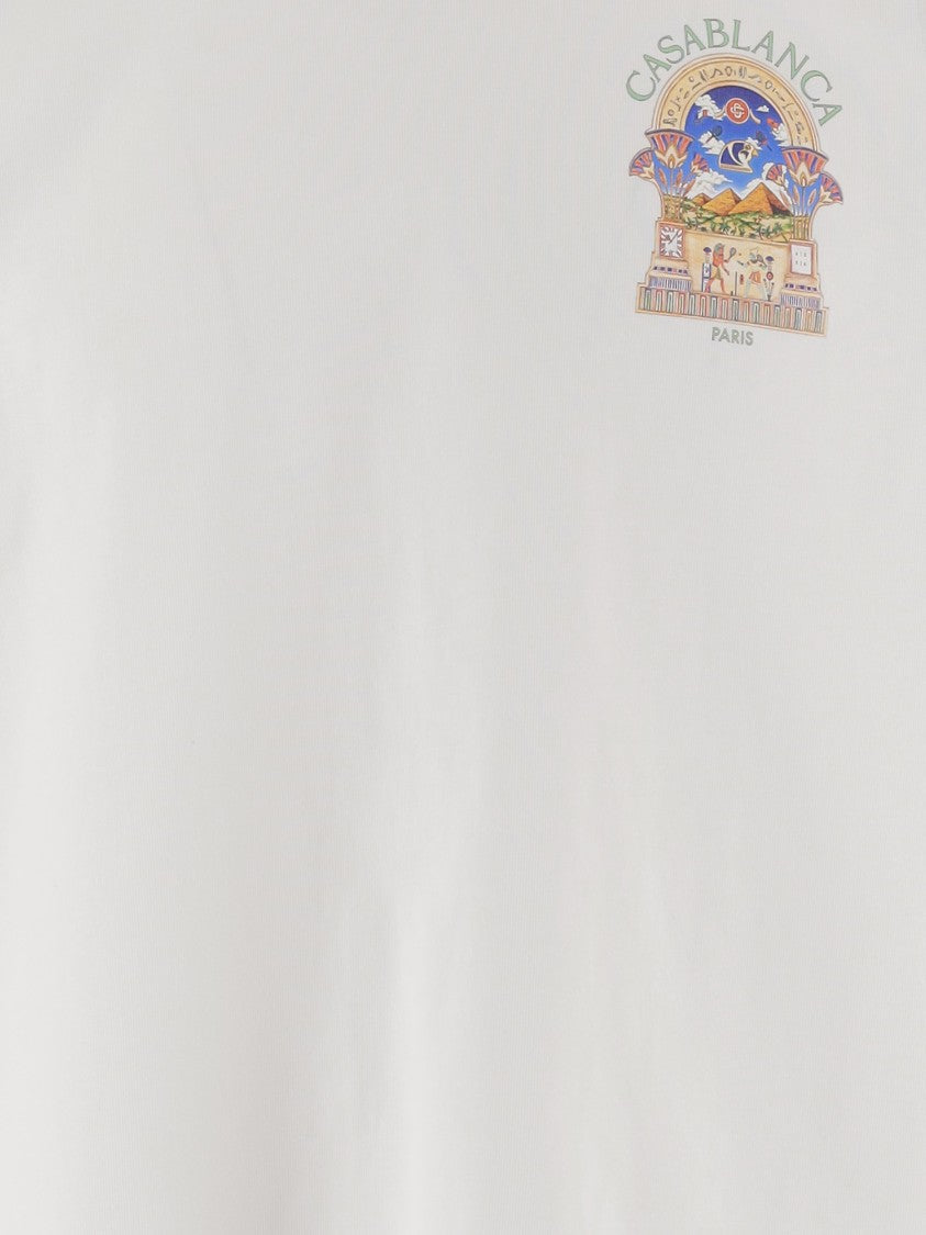 Casablanca White Back Logo Cotton T-Shirt
