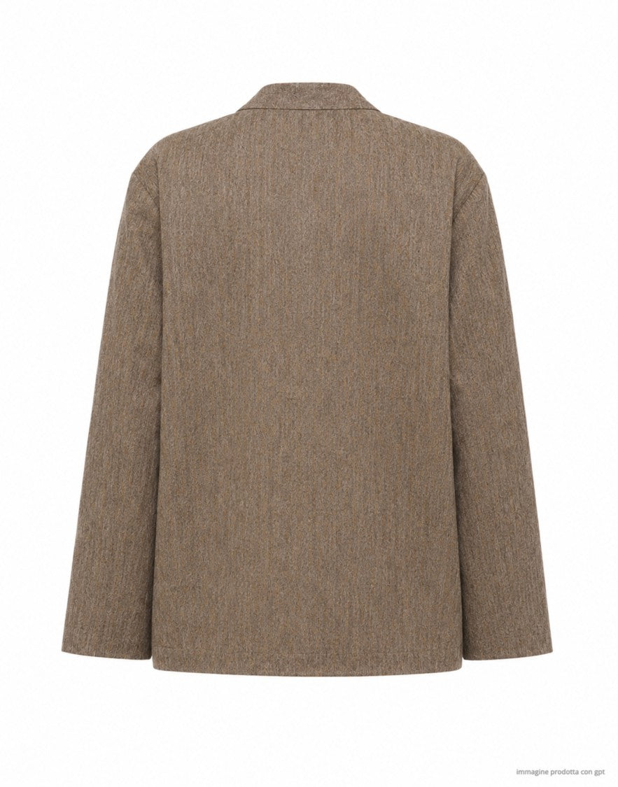 Eat Dust 673 Nomad Soft Shoulder Textured Cotton Blazer