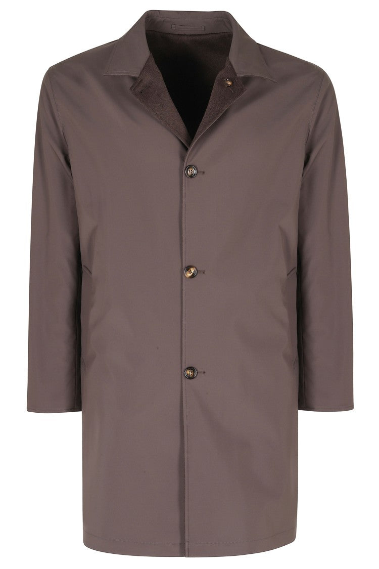 Kired Brown Double Cash Reversible Cashmere-Blend Parka