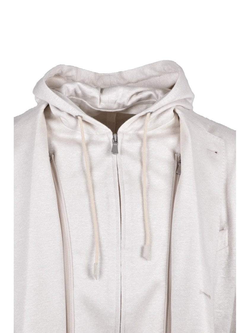 Eleventy Beige Linen Cotton Blazer Jacket