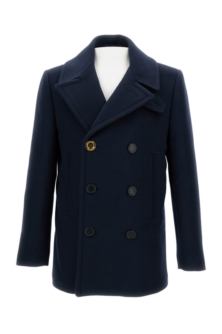 Givenchy Double-Breasted Peacoat With Gold Button And Wide Lapels