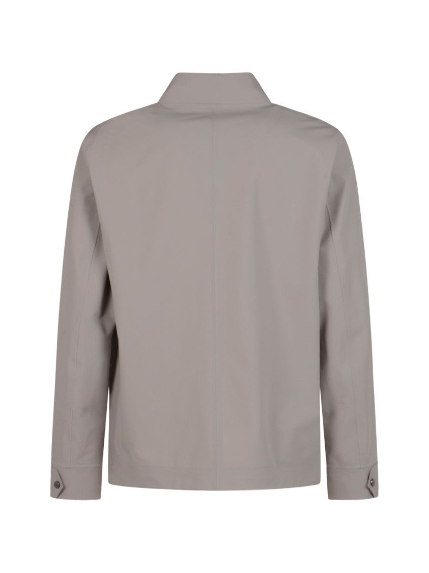Herno Regular Fit Grey Jacket With Adjustable Hem