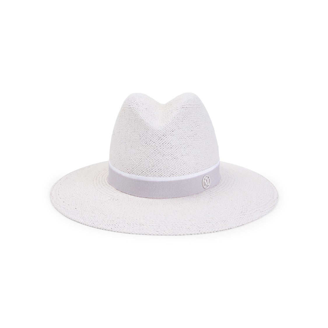Maison Michel Woven Wide-Brimmed Hat With Textured Finish And Structured Crown
