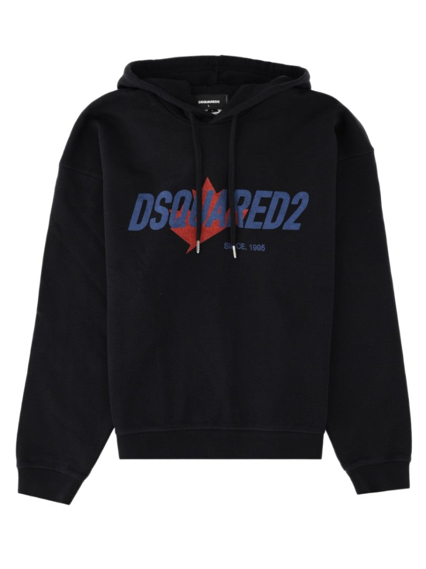 Dsquared2 Logo-Printed Relaxed Fit Cotton Hoodie
