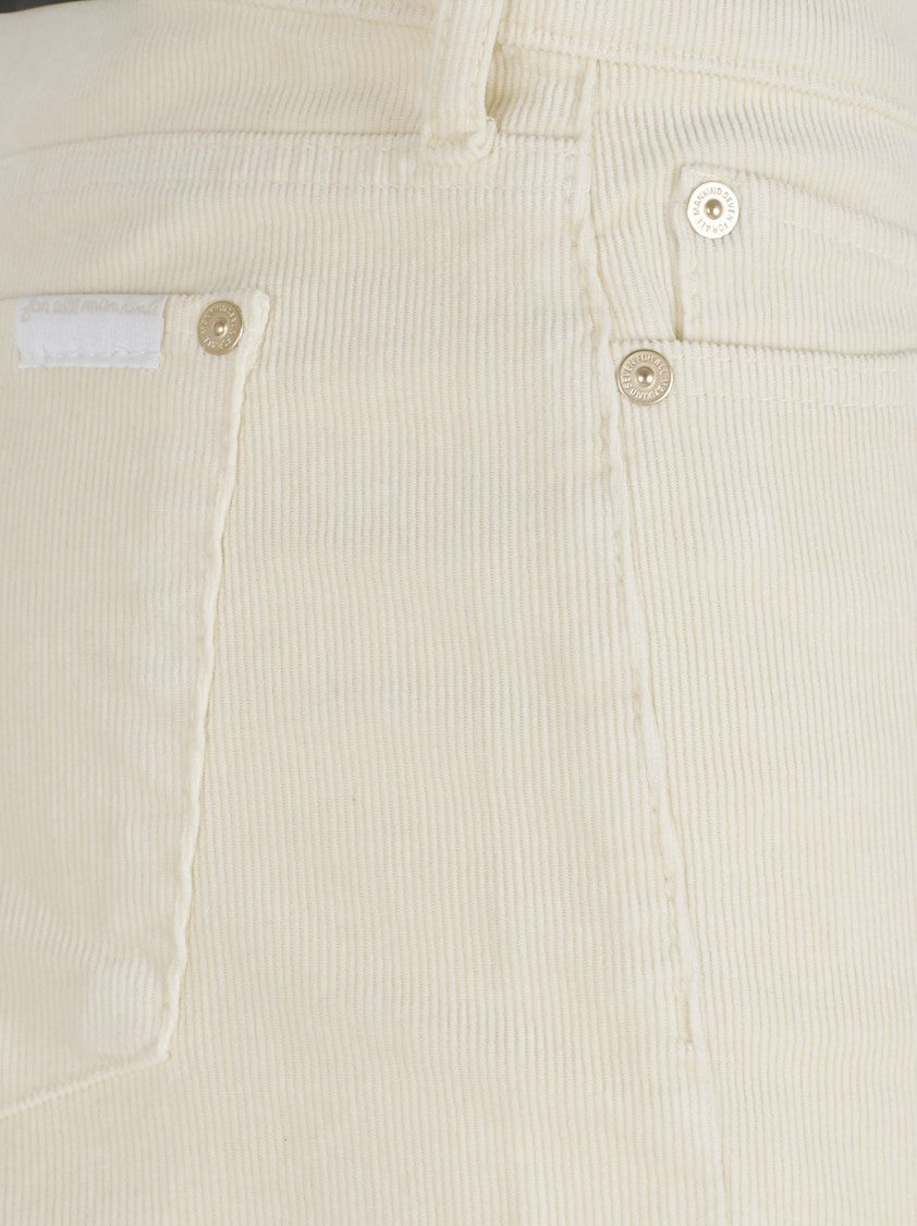 7 For All Mankind Cotton Blend Trousers