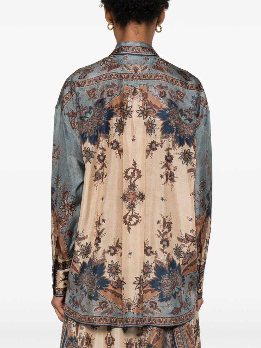 Zimmermann Silk Shirt With Floral And Paisley Print