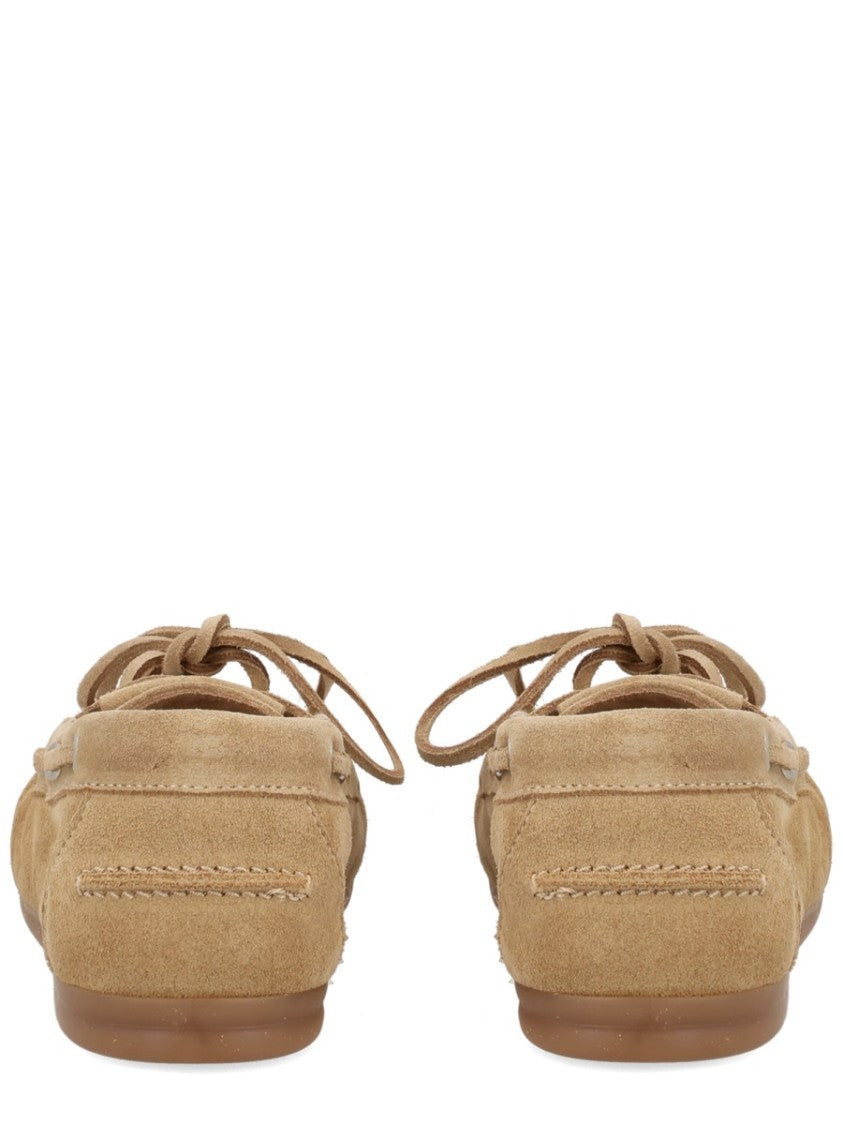 Alohas Tan Rowan Hand-Stitching Suede Loafers