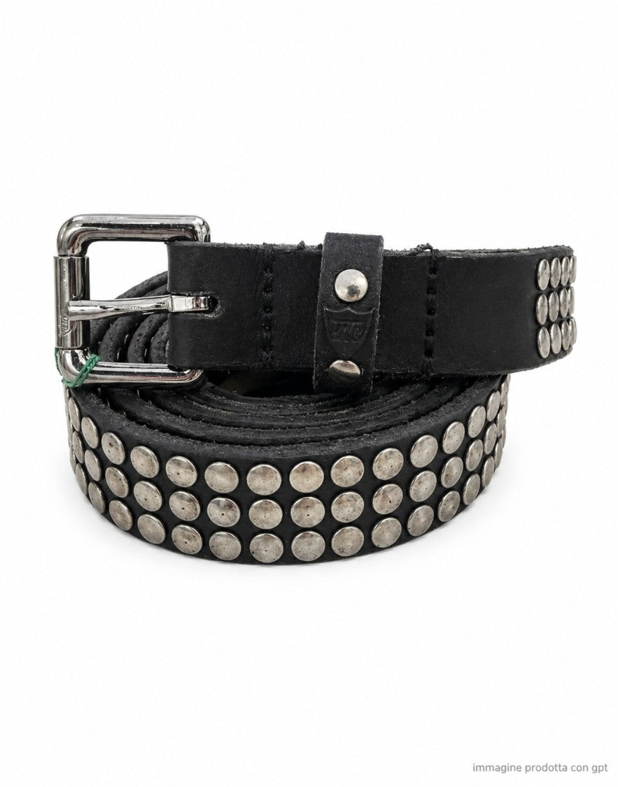 Htc Los Angeles Black 3000 Studs Leather Studded Belt