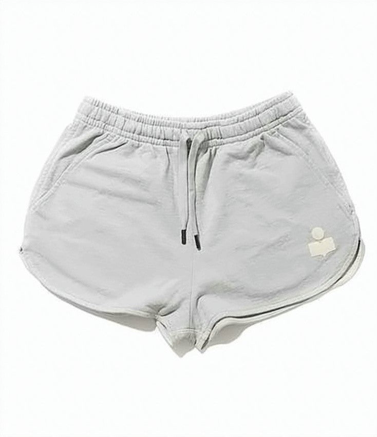 Isabel Marant Relaxed-Fit Grey Shorts With Adjustable Waistband