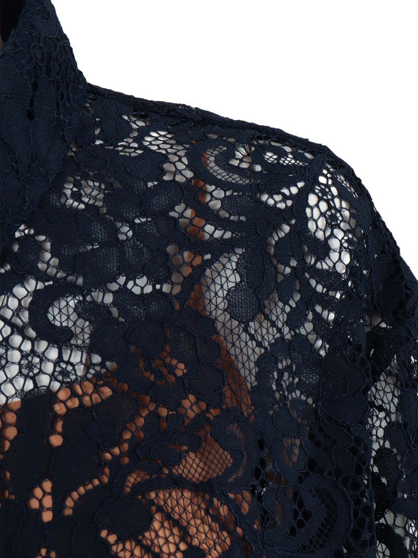 Michael Kors Corded Lace Short Sleeve Shirt
