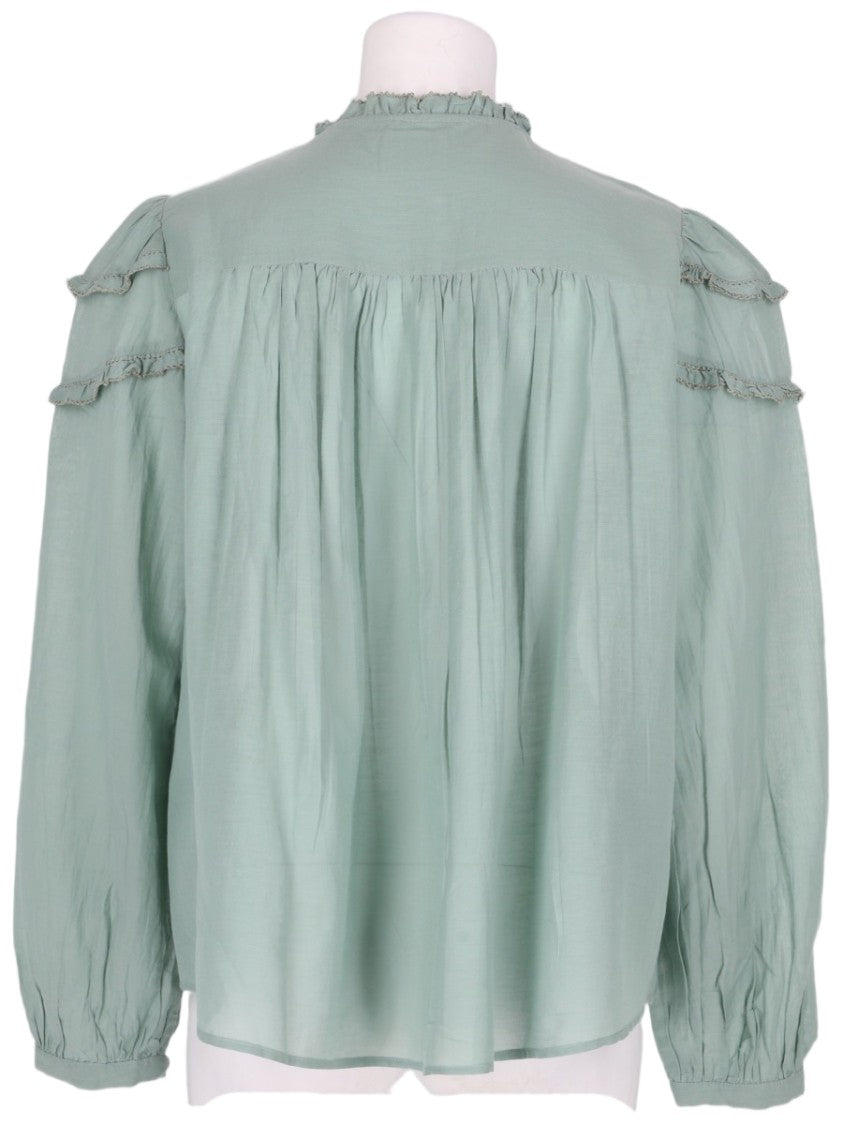 Isabel Marant Étoile Loose-Fitting Blouse With Ruffle Accents And Button-Down Front