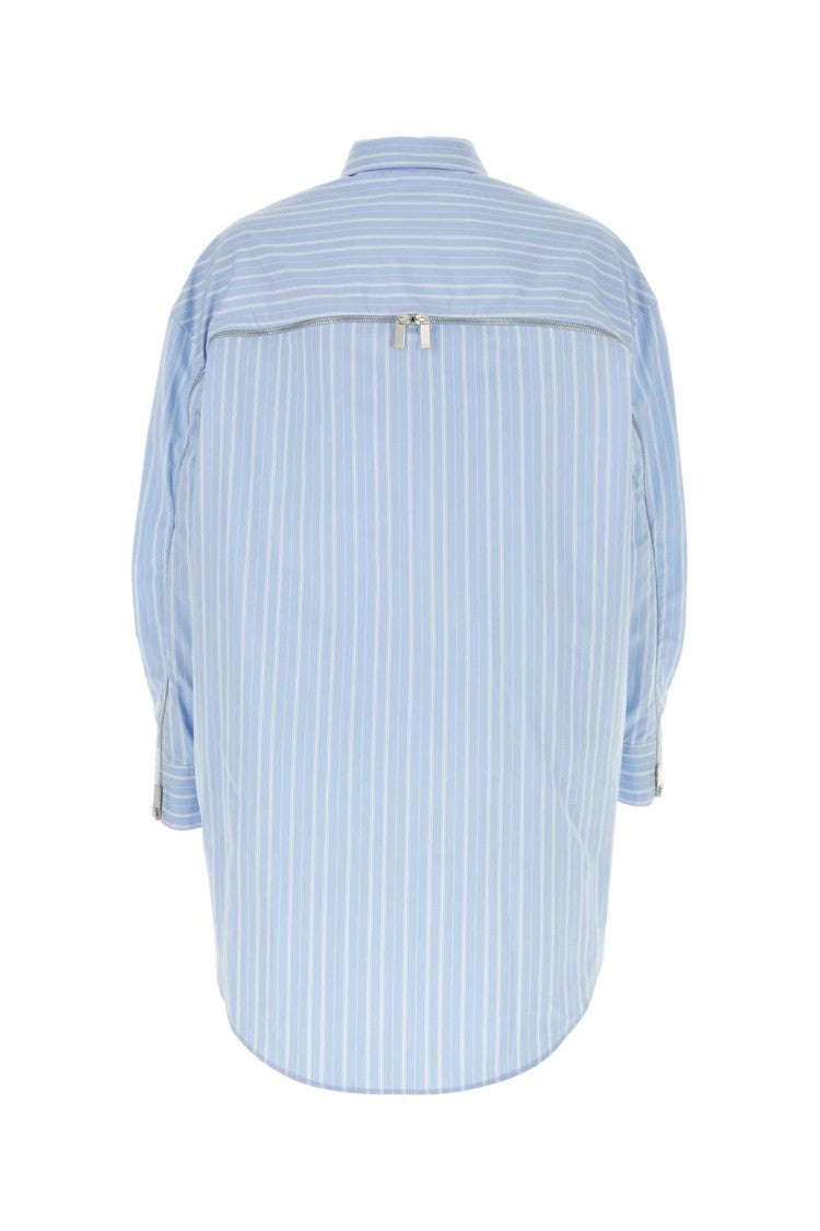 Off-White Embroidered Poplin Shirt Dress