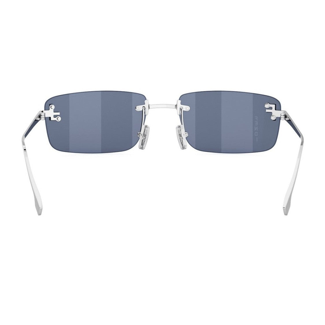 Fendi Silver Fendi First Crystal Rimless Sunglasses