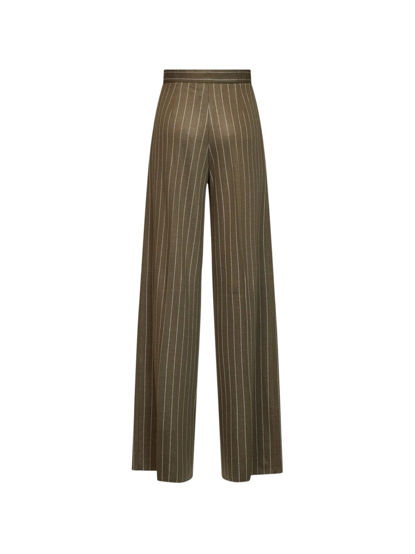 Max Mara Pinstripe-Pattern Pleated Formal Pants