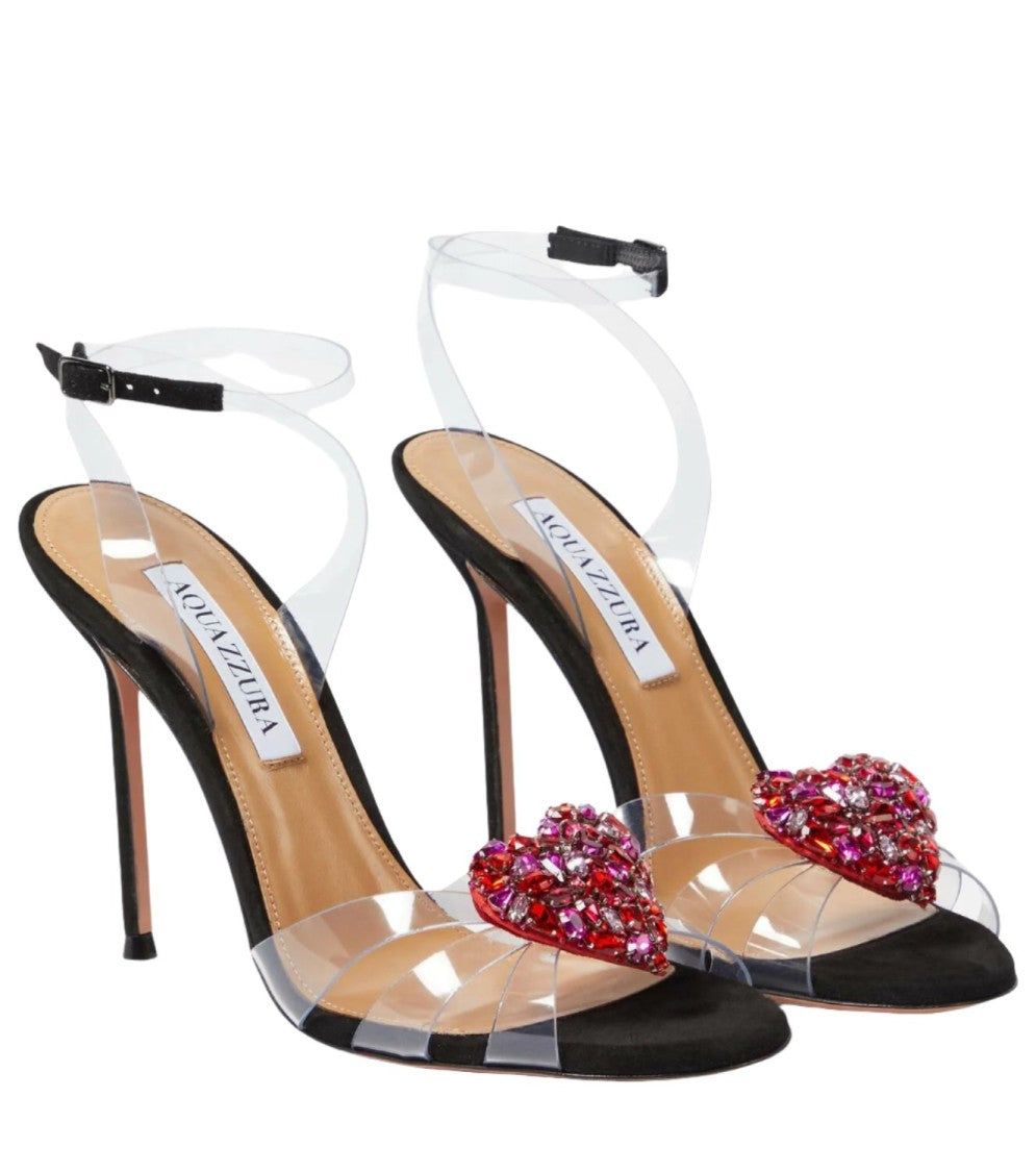 Aquazzura Love Me Plexi Sandal 105
