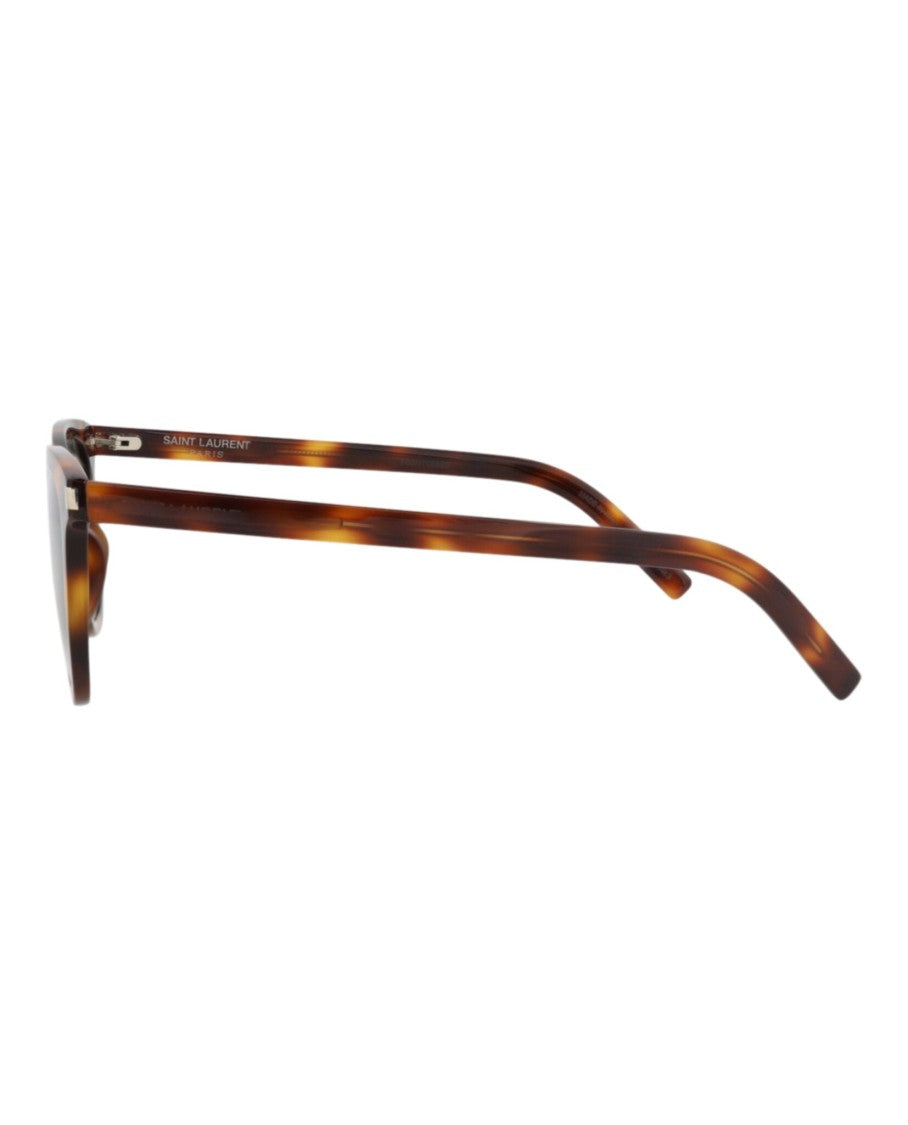 Saint Laurent Tortoiseshell Square-Frame Sunglasses In Recycled Acetate