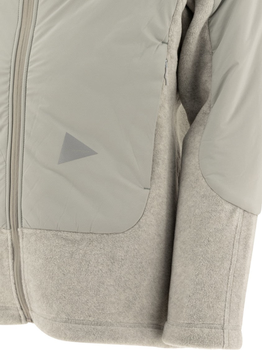 And Wander Versatile Grey Fleece-Insert Jacket