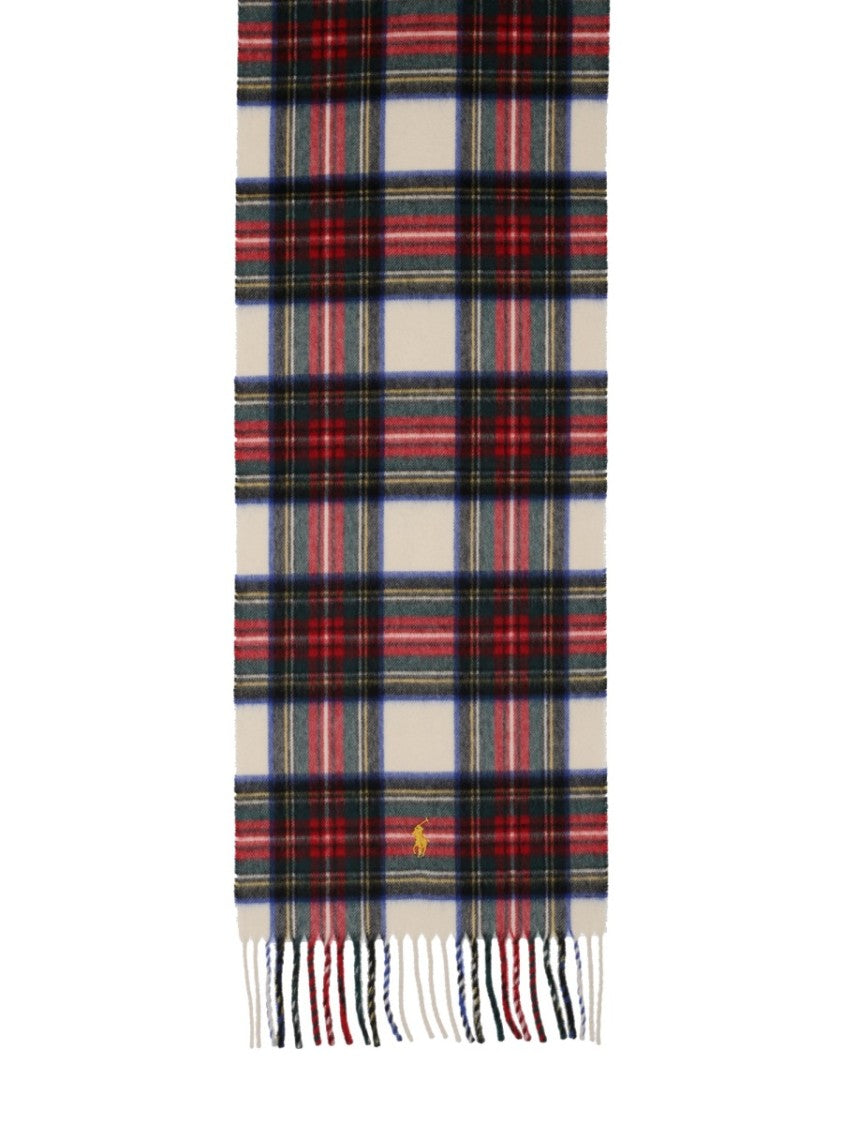 Polo Ralph Lauren Plaid Pattern Cashmere Blend Scarf