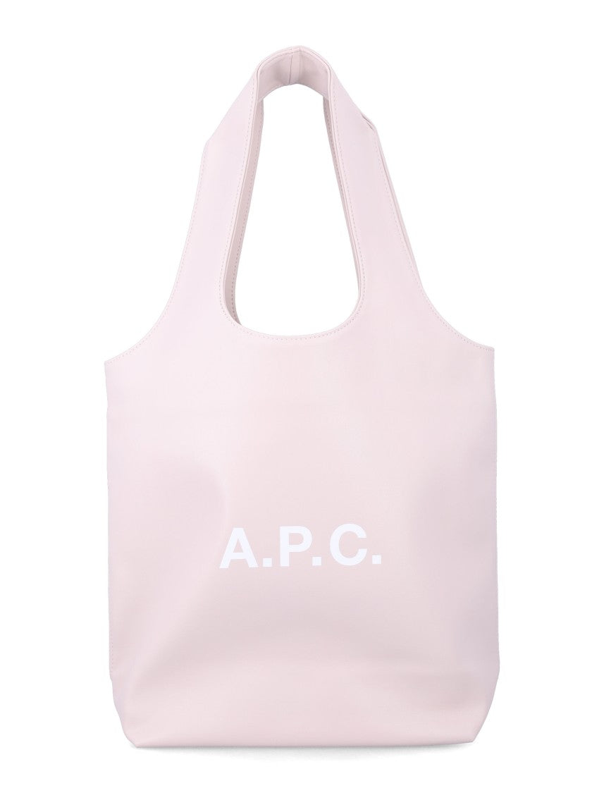 A.P.C. White Recycled Leather Ninon Small Tote