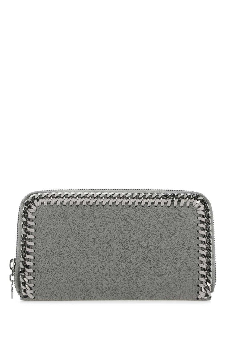 Stella Mccartney Grey Shaggy Deer Falabella Wallet