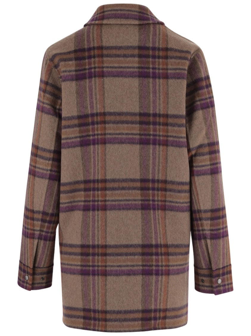 Woolrich Multi Check Pattern Wool-Blend Flap Pockets Shirt